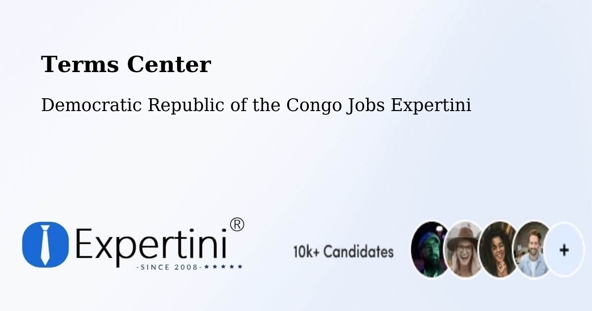 Terms of Service – Bosobolo - Democratic Republic of the Congo Jobs Expertini